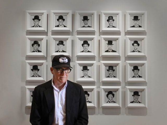 Kurt Wagner of the band Lambchop at an exhibit of his paintings at Zeitgeist Gallery in Nashville, TN