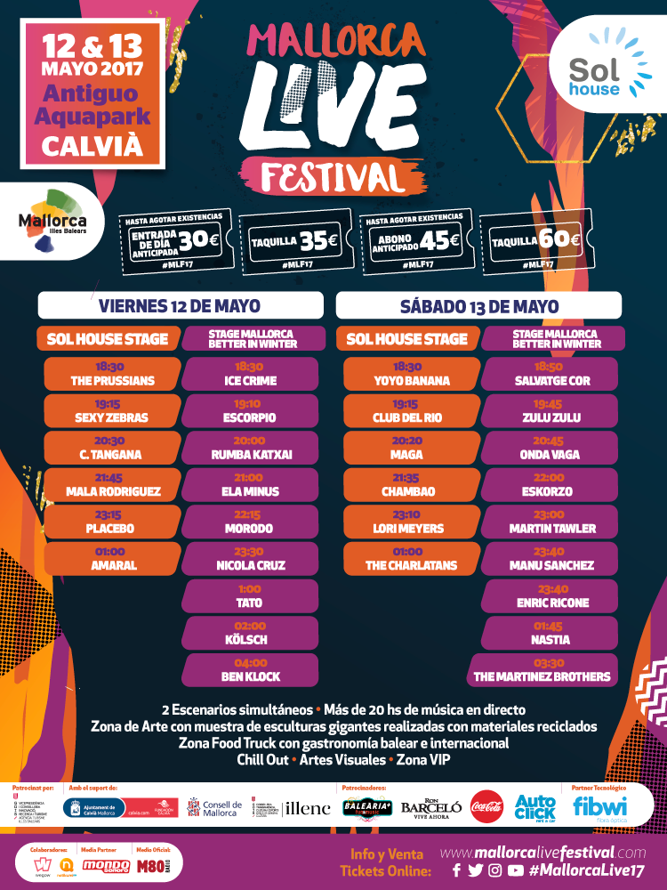 horarios mallorca live festival