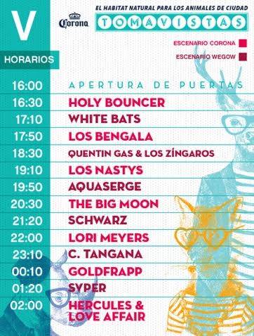 Horarios Tomavistas Festival 2017