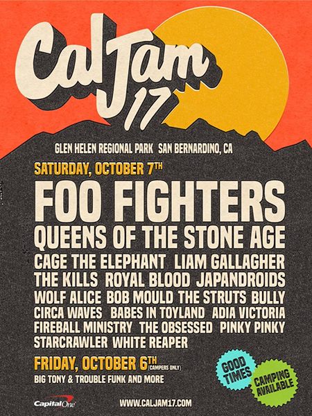 Cal Jam Festival 2017 con Foo fighters en California