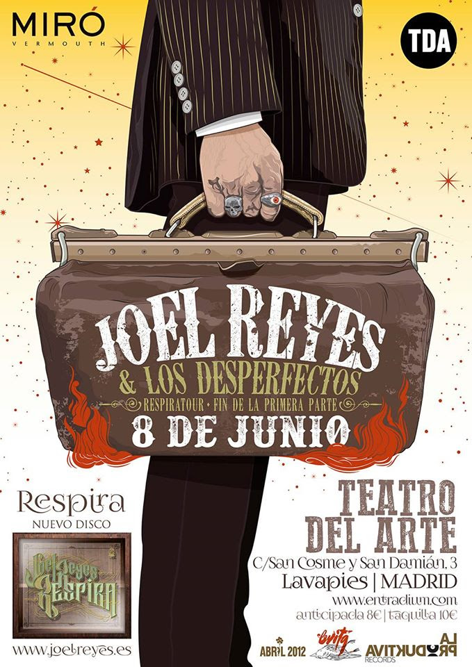 joel reyes presenta "Respira" el 8 de junio en el Teatro del Arte (Madrid)