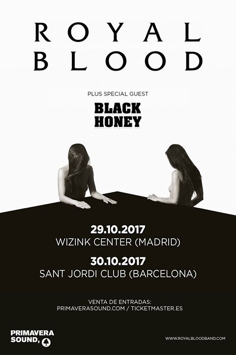 royal blood en Madrid y Barcelona en octubre.