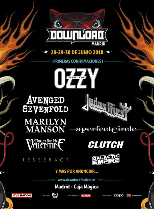 Primeros nombres Download Festival 2018 con ozzy osbourne, avenged sevenfold y más