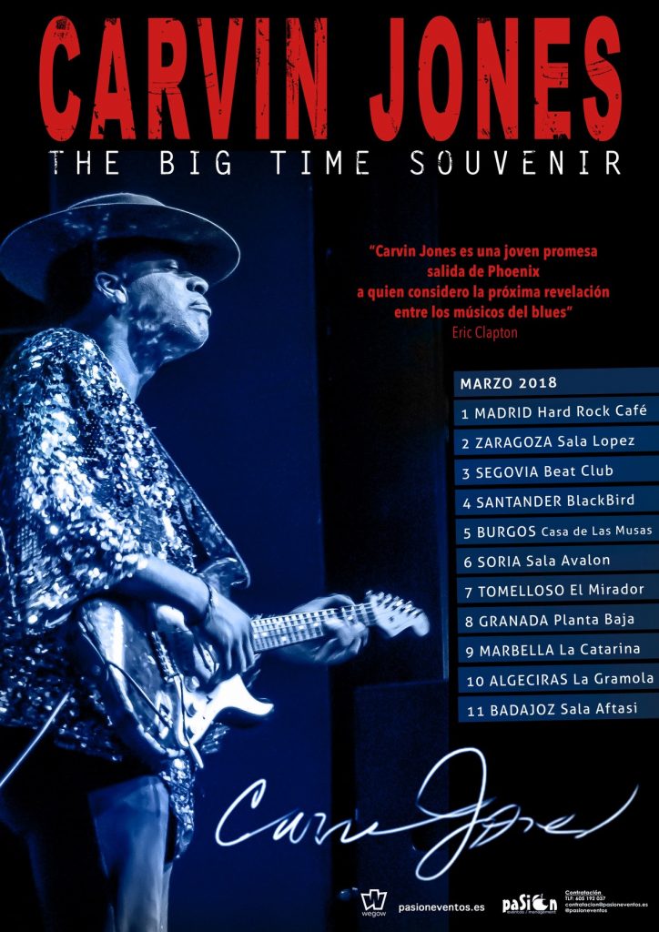CARVIN JONES anuncia gira para 2018 y el título de su nuevo trabajo discográfico "THE BIG TIME SOUVENIR"