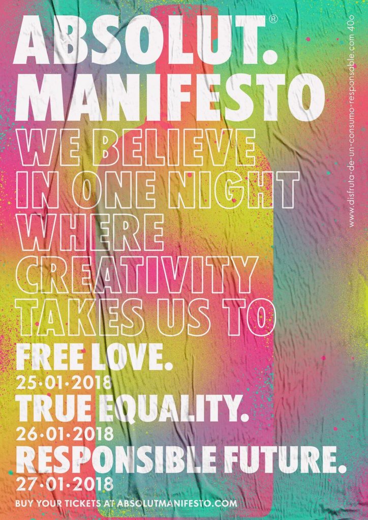 Absolut Manifesto: Tres fiestas que apuestan por la libertad en el amor, la igualdad y el futuro.