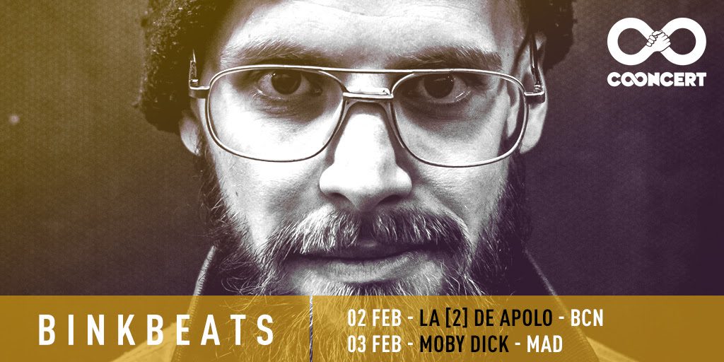 El multi-instrumentista electrónico Binkbeats visita España para presentar su EP debut “Private Matter Previously Unavailable Part 1".  Será los días 2 de febrero en La [2] de Apolo de Barcelona y el 3 en la sala Moby Dick de Madrid.