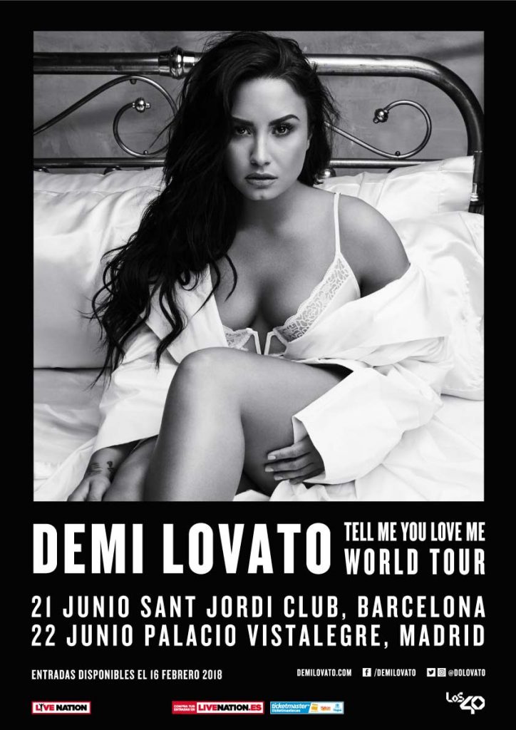 Demi Lovato anuncia gira europea, con dos conciertos en España 