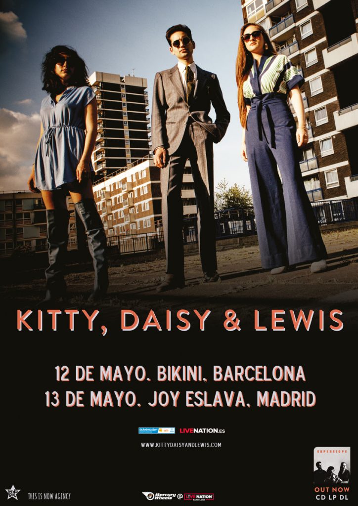 kitty daisy lewis en Madrid y Barcelona presentando Superscope en mayo