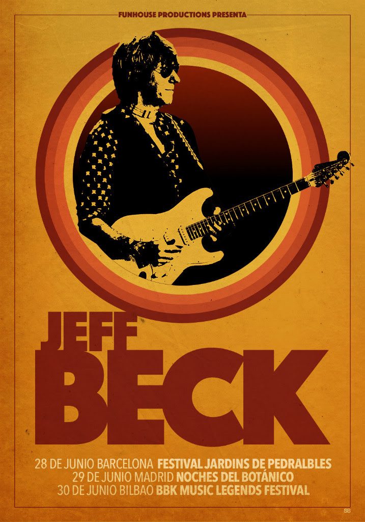 Jeff Beck anuncia conciertos en junio en Madrid, Barcelona y Bilbao. 