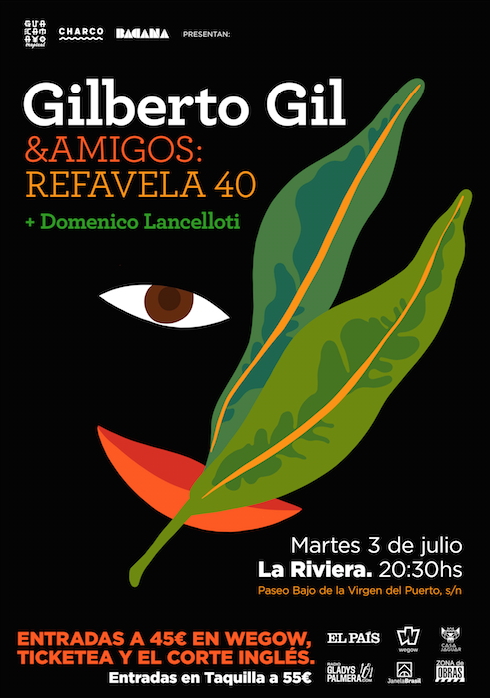 refavela de gilberto gil en la sala la riviera de Madrid