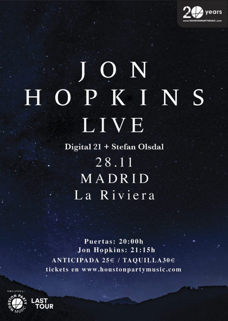 jon hopkins este miércoles en La Riviera