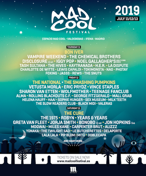 mad cool festival 2019 cartel