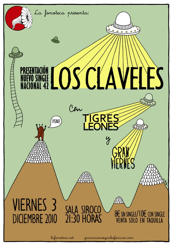 Concierto de Los Claveles con Tigres Leones y Gran Viernes en sala Siroco (Madrid)