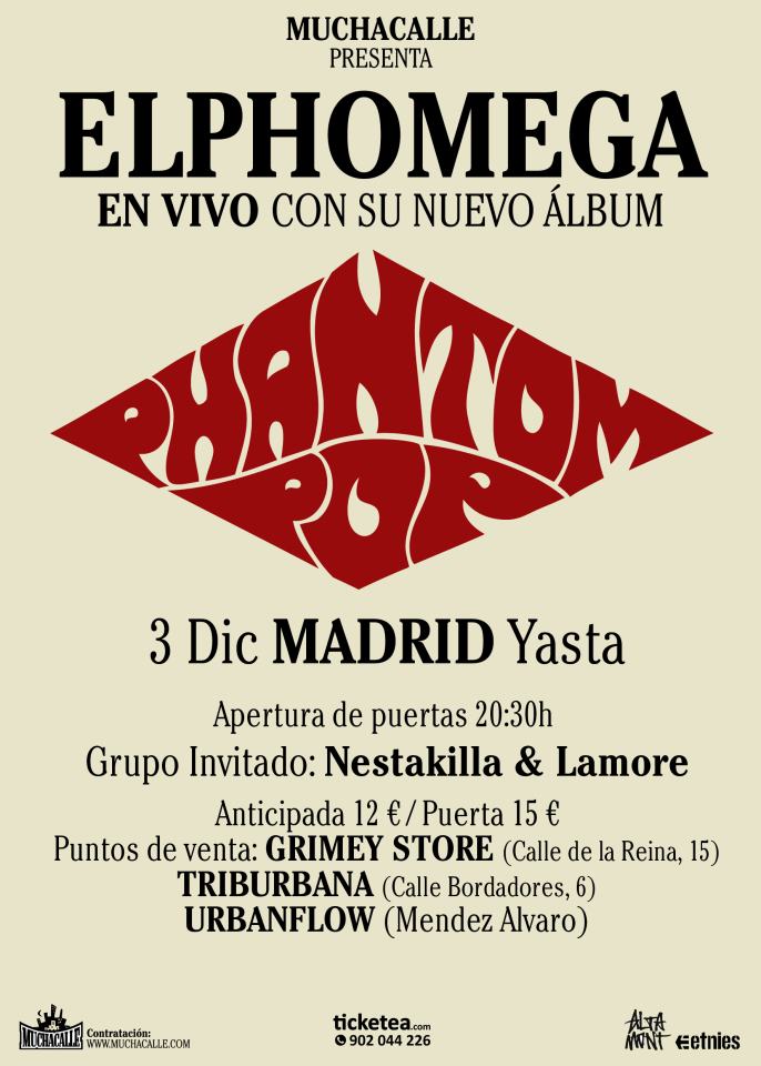 Elphomega, 3 de Diciembre en Madrid