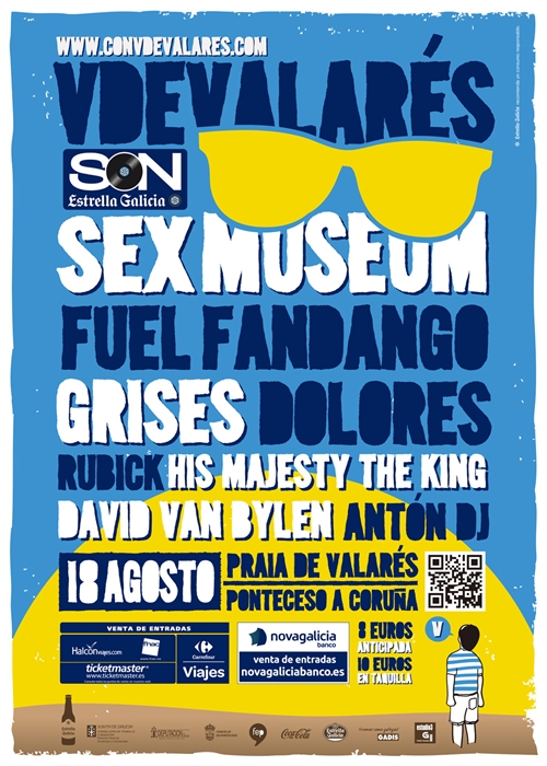 Cartel completo del Festival V de Valarés en A Coruña para este fin de semana.