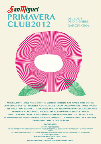 Primavera Club 2012 anuncia sus carteles
