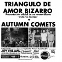 El ciclo Pop&Dance presenta a Autumn Comets y a Triángulo de amor bizarro