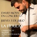 David Moya nos presenta “Las Horas Invisibles” . Jueves 3 de Julio . Sala La Fídula. Madrid.