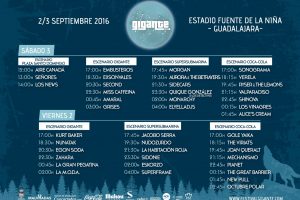 Horarios Festival Gigante 2016