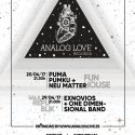 Analog Love presenta a Puma Pumku, Neu Matter, Exnovios y One Dimensional Band en Madrid.