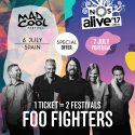 Mad Cool y Nos Alive se alían con Foo Fighters para hacer un 2×1 los días 6 y 7 de julio.