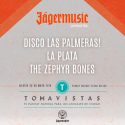 Disco Las Palmeras!, The Zephyr Bones y La Plata también estarán en el Tomavistas.