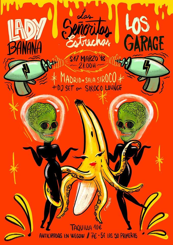 sala siroco lady banana, los garaga y las señoritas estrechas