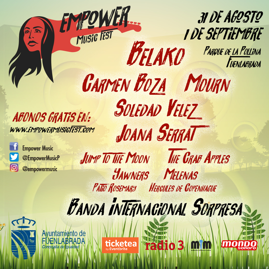 Cartel Empower Music Fest 2018 para redes y medios