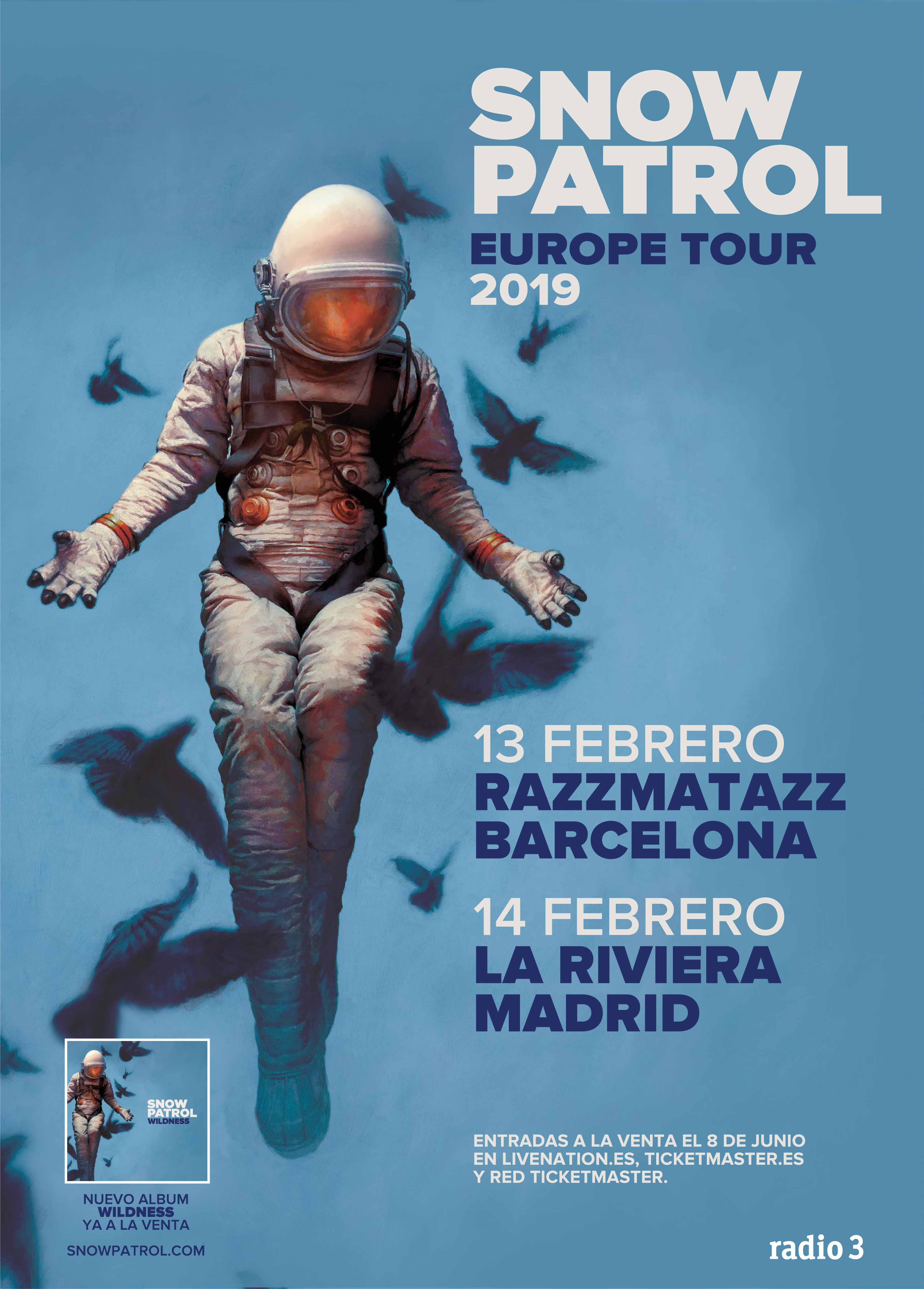 snow patrol de gira en febrero presentando WILDNESS