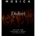 Sorteo de entradas para el concierto de Didirri el 10 de Octubre en Madrid en Momentos Alhambra Música