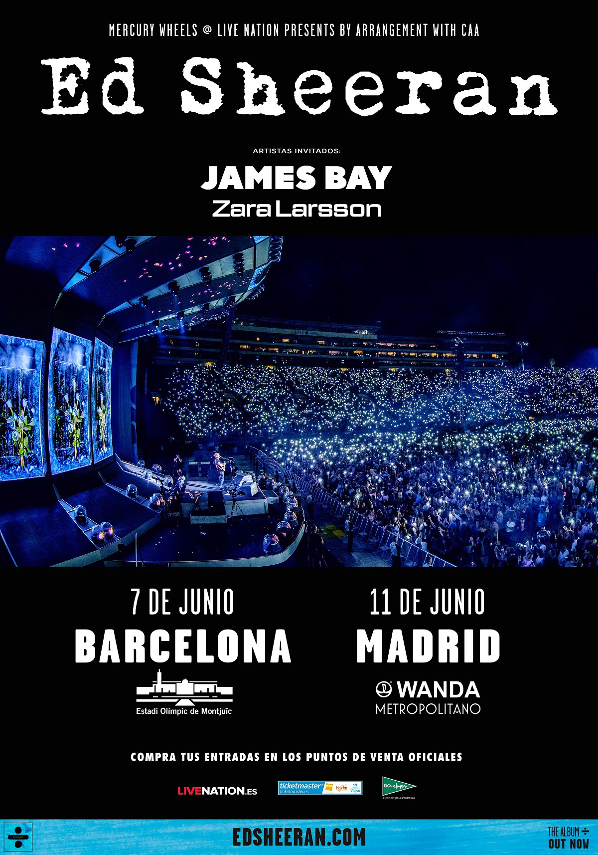 ed sheeran en madrid y barcelona