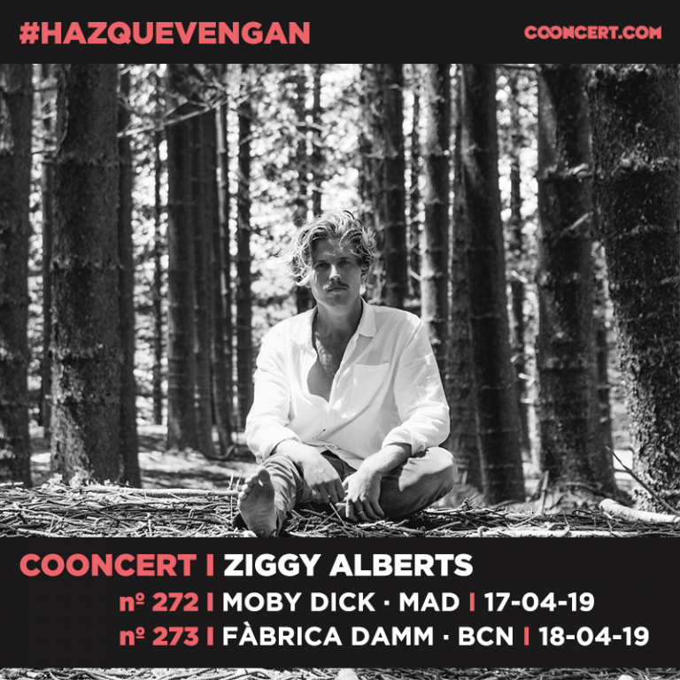 ziggy  alberts llega a Madrid y Barcelona en abril