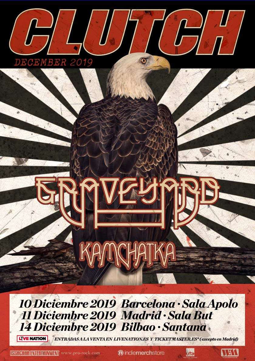 Clutch de gira en diciembre en Barcelona, Madrid y Bilbao