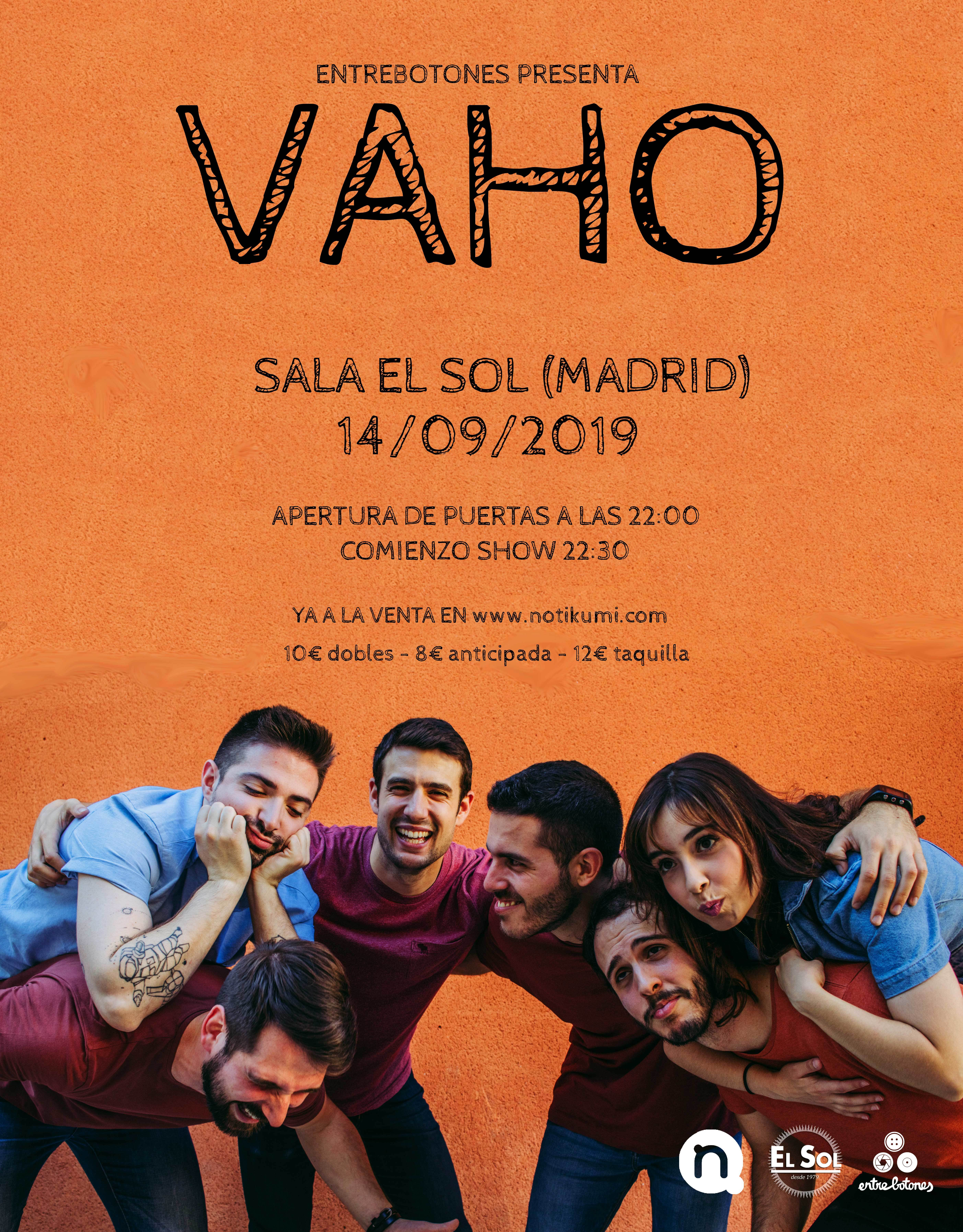 vaho concierto en el sol madrid septiembre 2019
