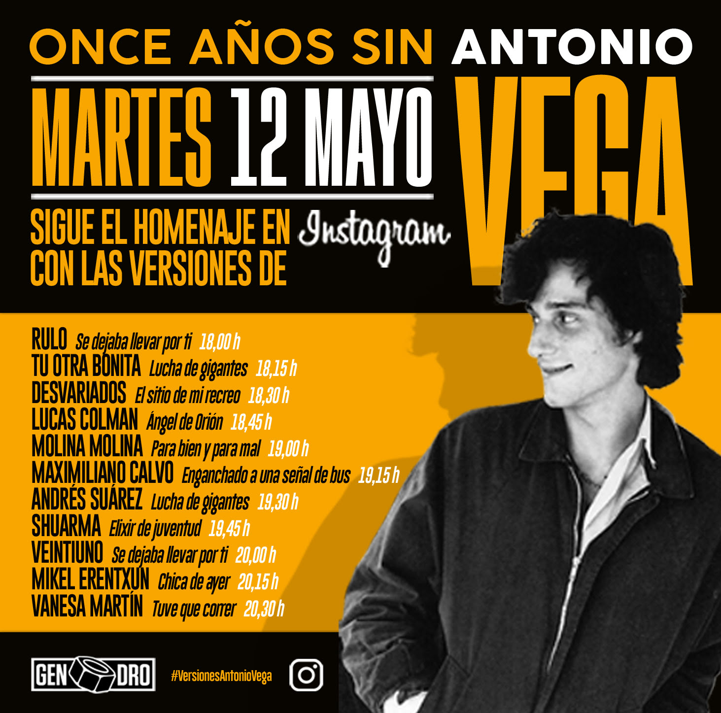 Once aniversario del fallecimiento de Antonio Vega