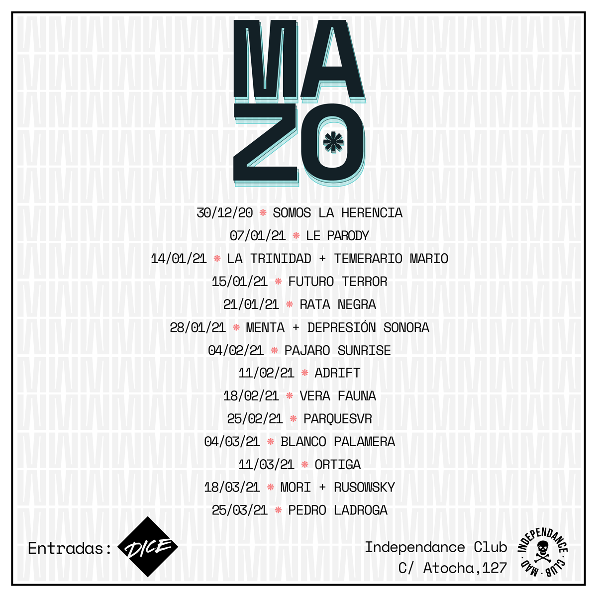 mazo ciclo conciertos madrid independance club