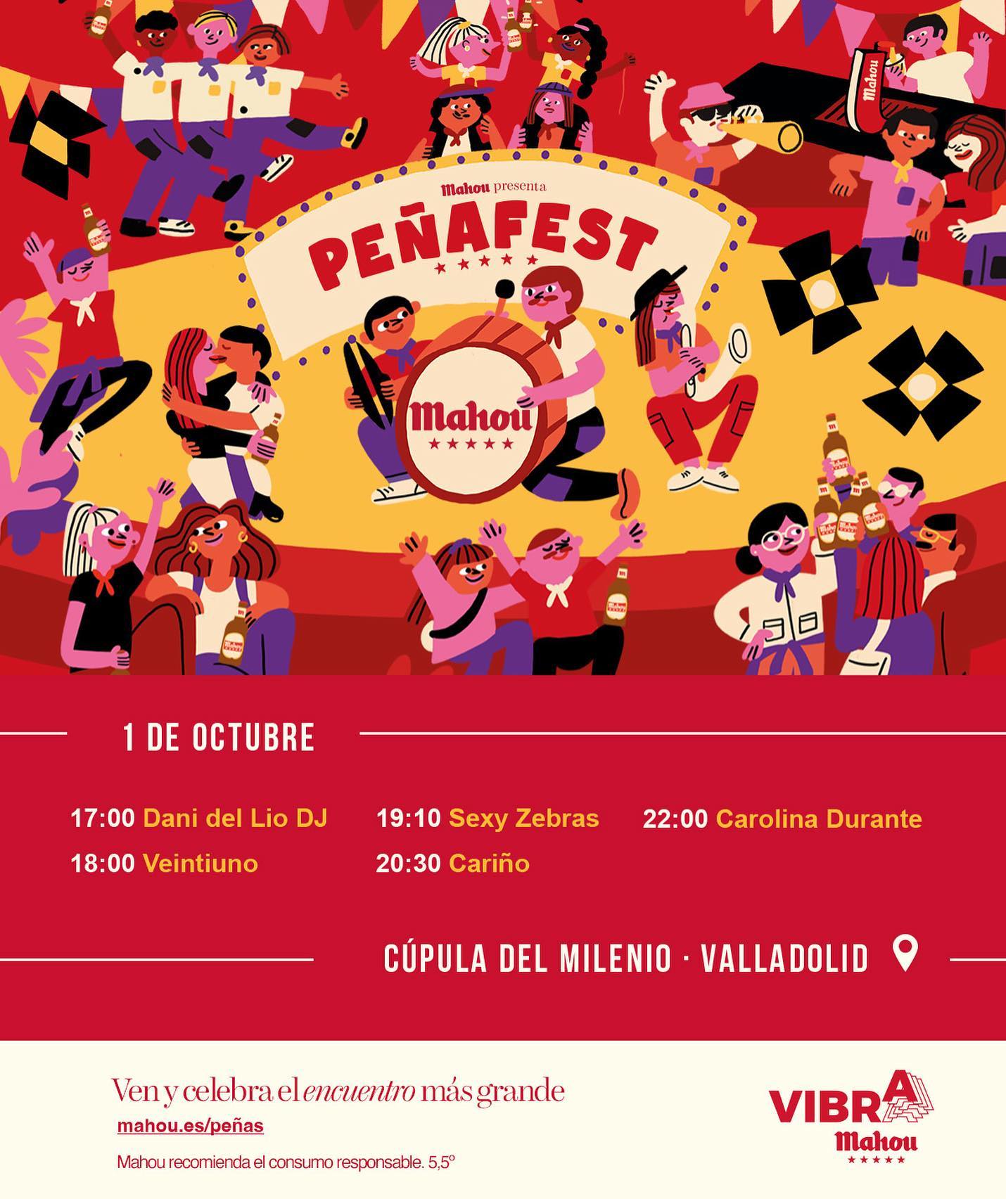 El sabado llega #peñafest de #Vibramahou a #Valladolid - horarios ya disponibles @vibramahou @emergemyc
