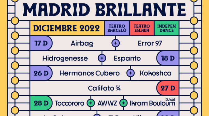 Madrid Brillante llega a las salas de Madrid este diciembre con Airbag, La Paloma, Hidrogenesse, Espanto o El Buen Hijo entre otros.