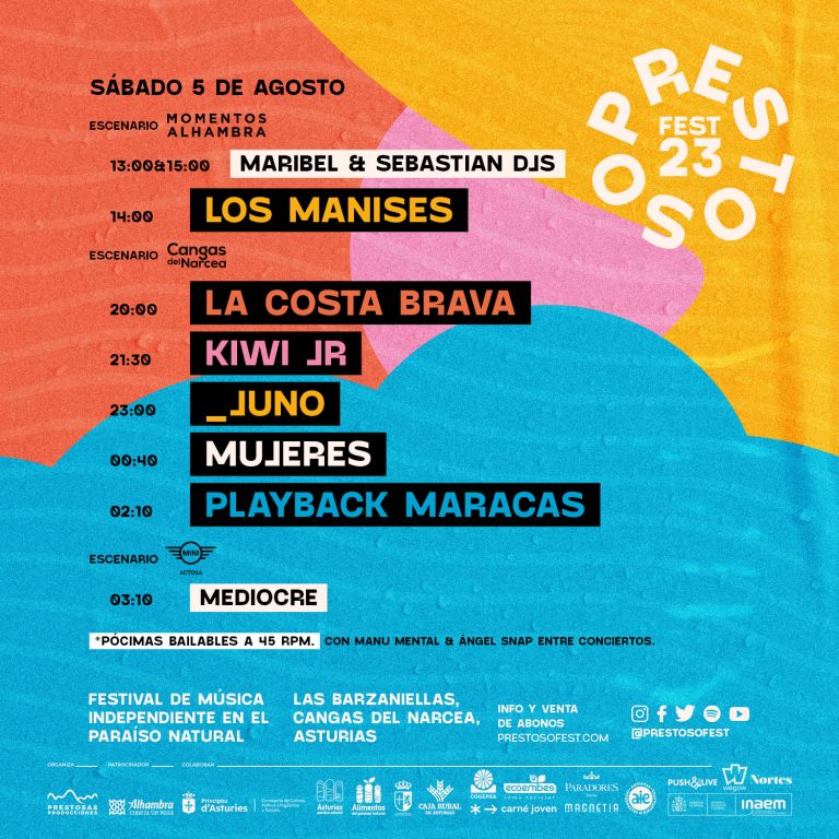 Horarios Prestoso Fest sábado