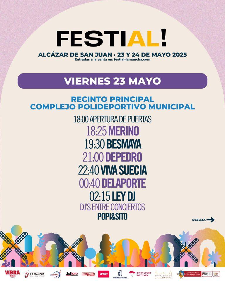 festial 2025 horarios viernes 23