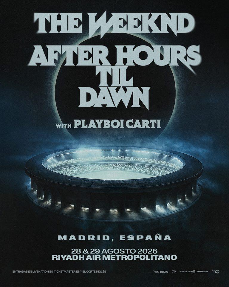 'After Hours Til Dawn', The Weeknd extiende su gira y suma dos Metropolitanos en agosto de 2026 en Madrid