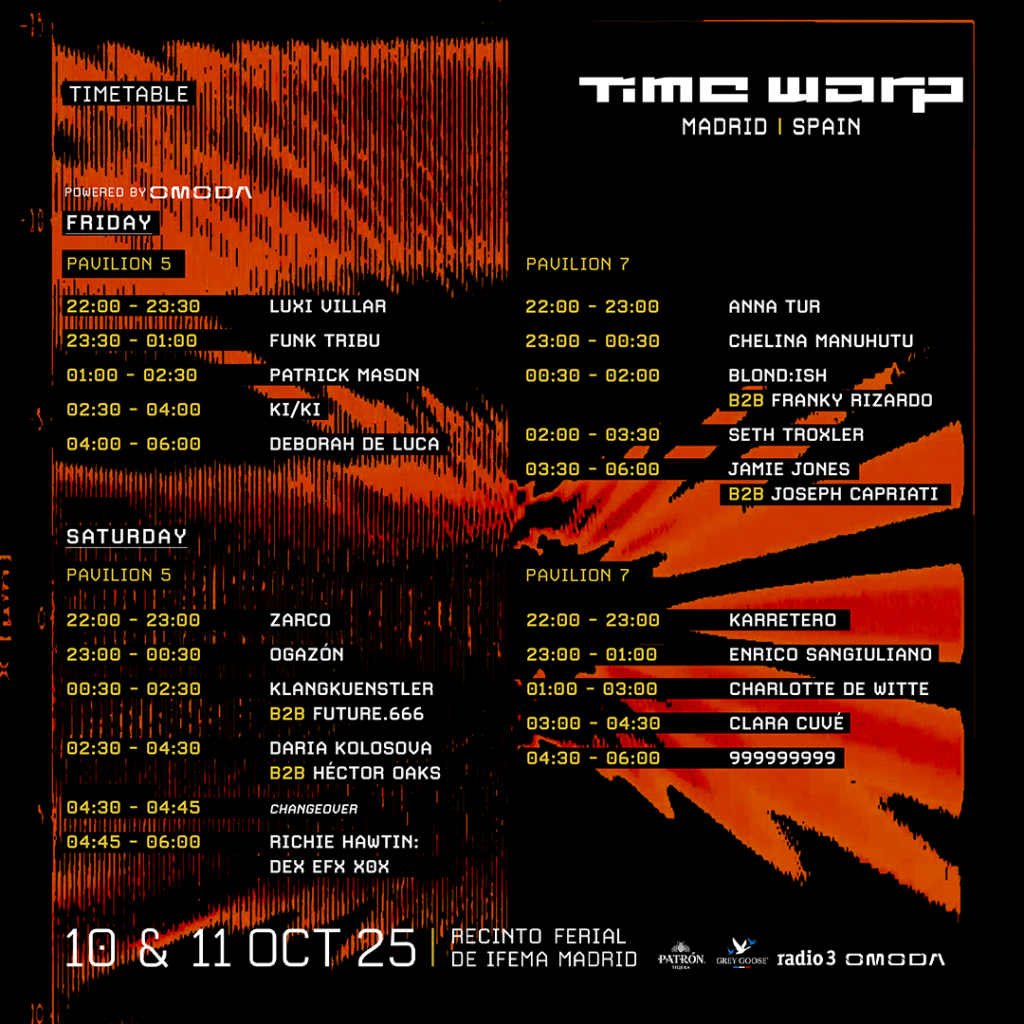 time warp 2025 horarios