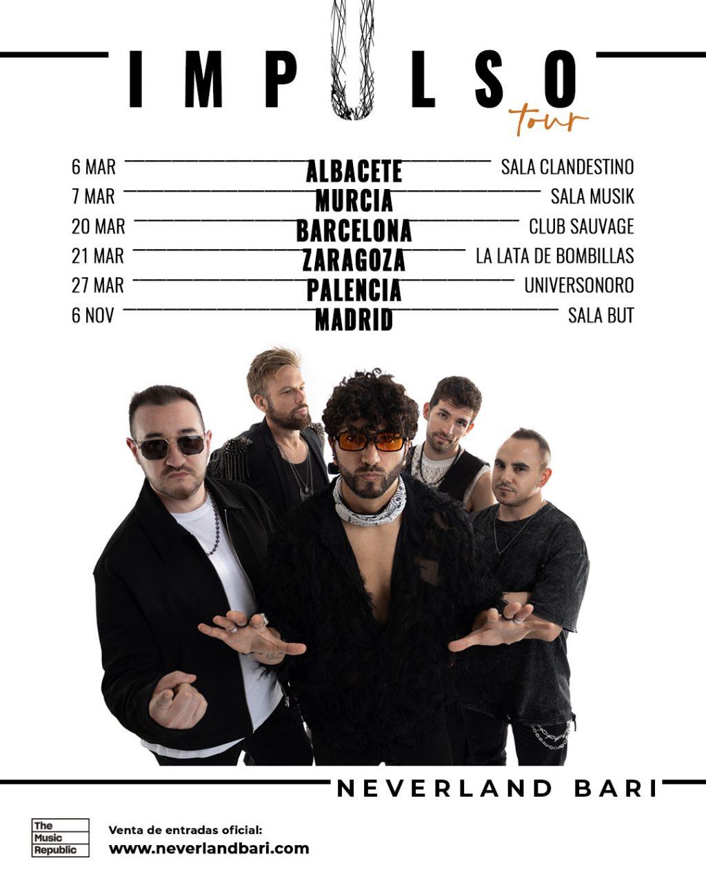 Neverland Bari impulso tour 2026