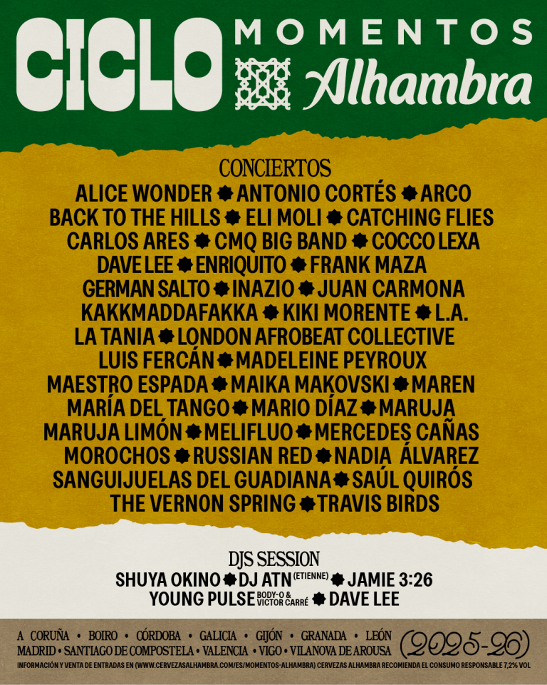 Kakkmaddafakka, MELIFLUO, Maruja Limón, Maren, The Vernon Spring, L.A. o Maruja estarán dentro del ciclo Momentos Alhambra en salas de Madrid, Valencia, A Coruña, Granada y Pontevedra