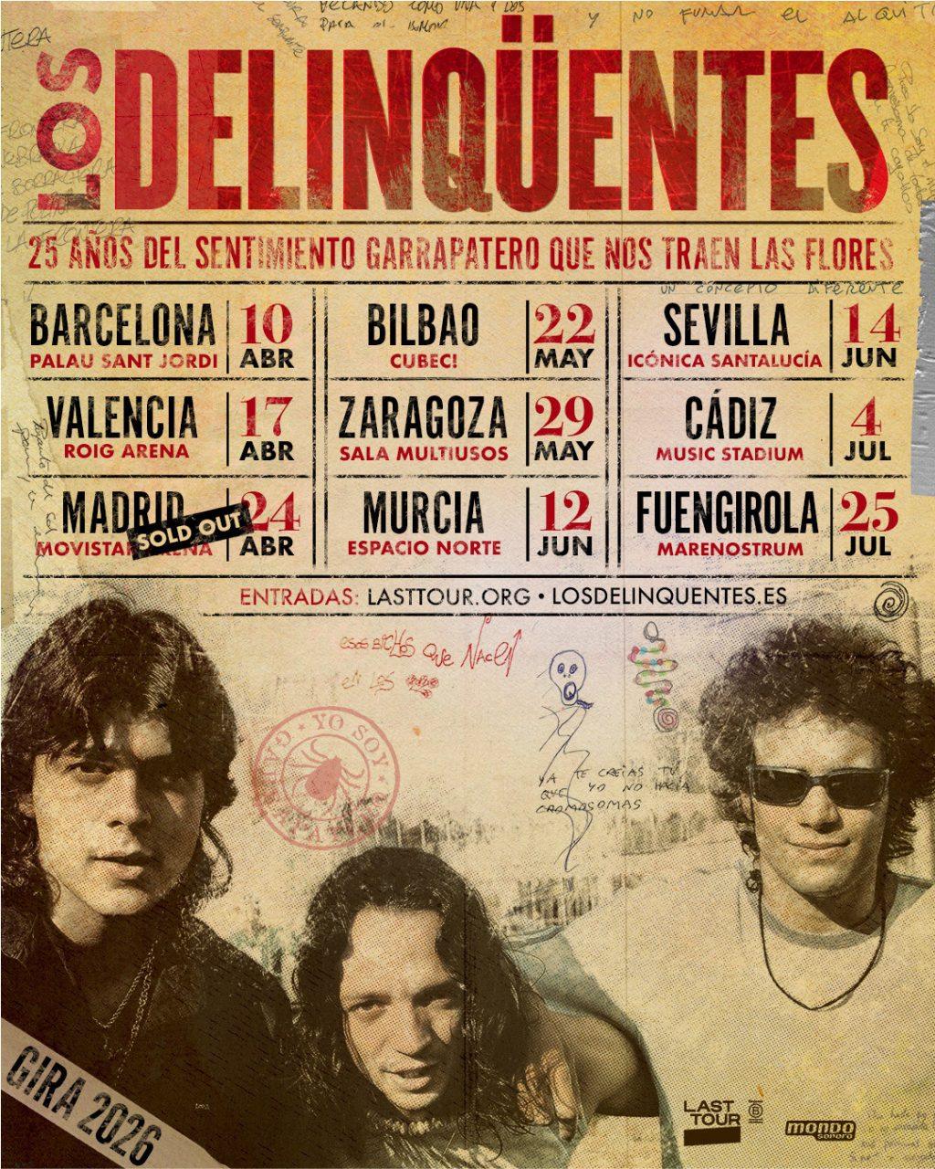 los delinquentes tour 2026