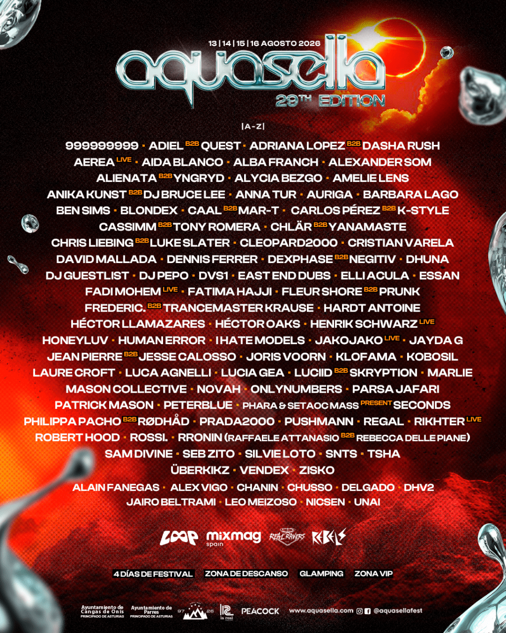 aquasella 2026 line up completo