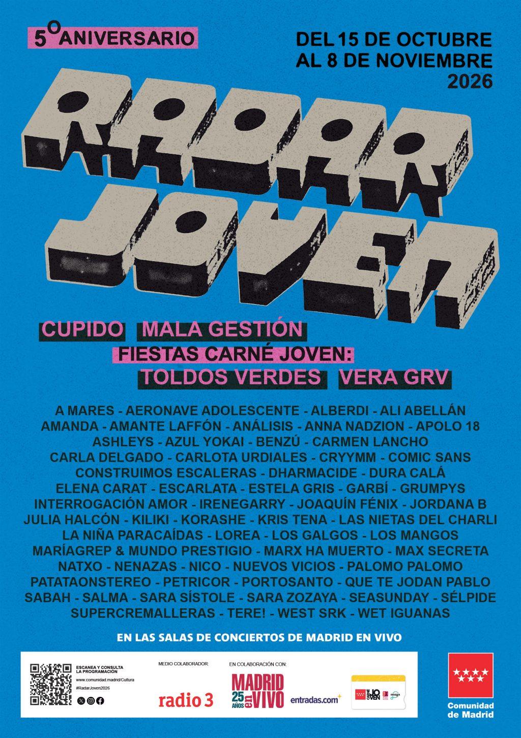 radar joven 2026 entradas